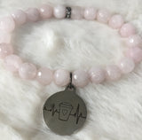 "Coffee is Life" Bracelet - Multiple gemstone options!