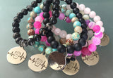 "Coffee is Life" Bracelet - Multiple gemstone options!