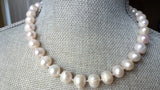 Knotted White Freshwater Pearl Necklace