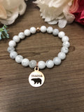 "Mama Bear" Bracelet - Rose Gold - Multiple gemstone options!