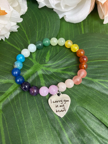 I carry you in my heart - Rainbow Gemstone Edition