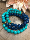 Dynamic Duos - Blue Agate & Turquoise Howlite